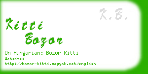 kitti bozor business card